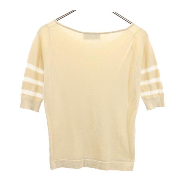 JOHN SMEDLEY ジョンスメドレー 英国製 半袖 カットソー SML ベージュ系 レディース