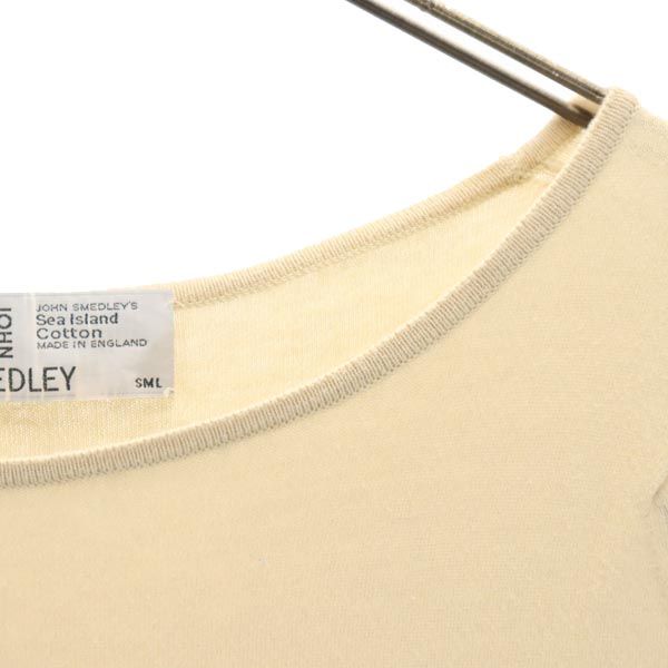 ジョンスメドレー 英国製 半袖 カットソー SML ベージュ系 JOHN SMEDLEY レディース