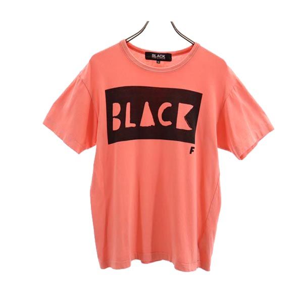 BLACK COMME des GARCONS ブラックコムデギャルソン 2010年 日本製 ロゴプリント 半袖 Tシャツ M ピンク系 メンズ