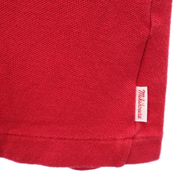 mikihouse ミキハウス 日本製 半袖 ポロシャツ M 赤系 鹿の子 メンズ