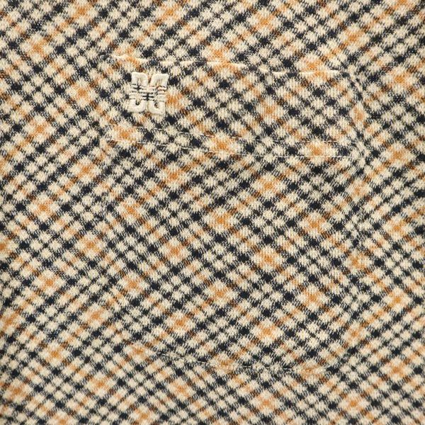 ダックス 日本製 チェック 半袖 Tシャツ M ブラウン系 DAKS メンズ