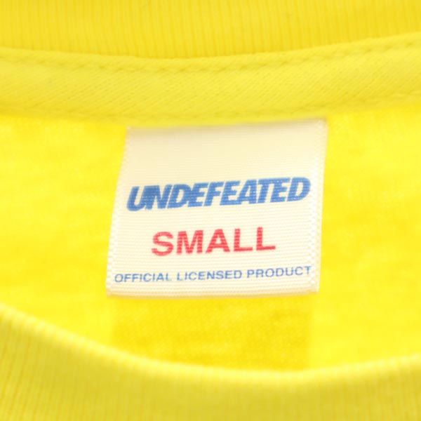UNDEFEATED アンディフィーテッド ロゴプリント 半袖 Tシャツ S イエロー メンズ