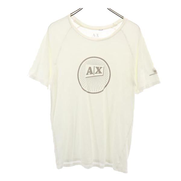 ARMANI EXCHANGE アルマーニエクスチェンジ ロゴプリント 半袖 Tシャツ S ホワイト系 メンズ