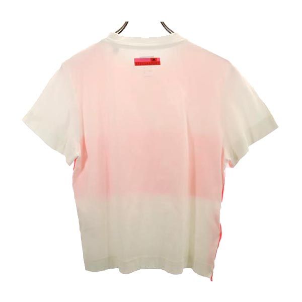 adidas アディダス ロゴプリント 半袖 Tシャツ M ホワイト系 レディース