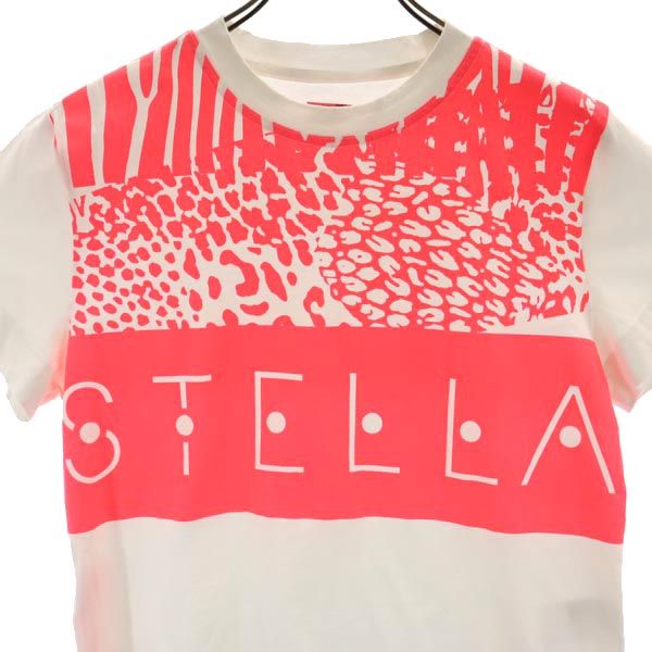 adidas アディダス ロゴプリント 半袖 Tシャツ M ホワイト系 レディース