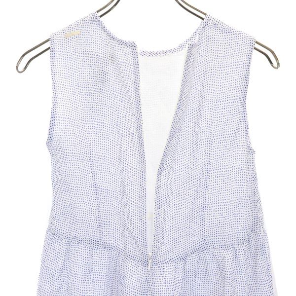 MAX MARA マックスマーラ ドット ノースリーブ カットソー 38 ホワイト系 バックジップ レディース