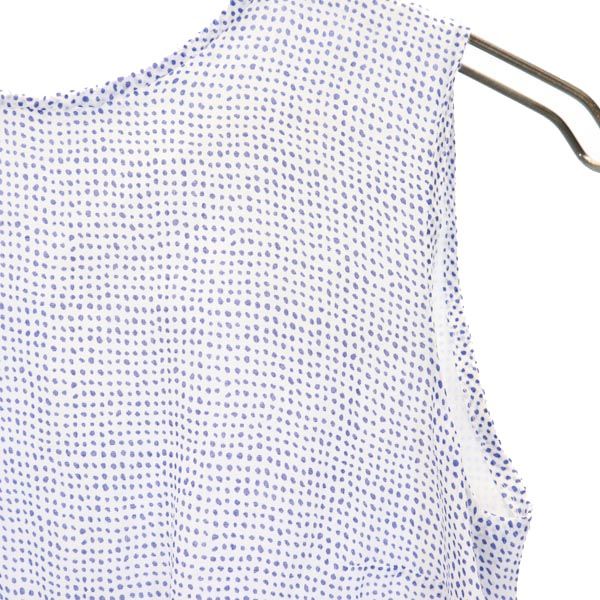 MAX MARA マックスマーラ ドット ノースリーブ カットソー 38 ホワイト系 バックジップ レディース