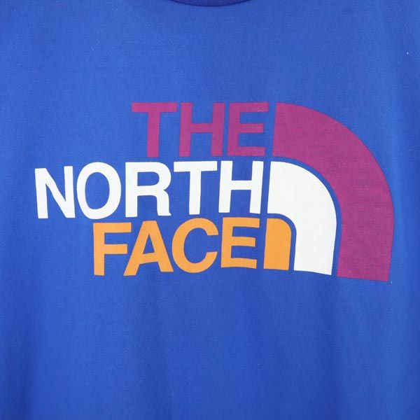 THE NORTH FACE ノースフェイス NT31352 ロゴプリント 半袖 Tシャツ M ブルー系 アウトドア メンズ