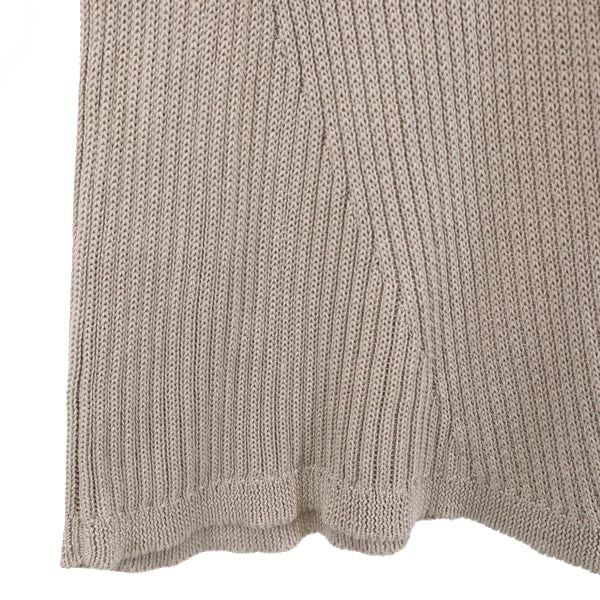 MANI マーニ イタリア製 ノースリーブ ニット I 42 ベージュ系 カットソー アシンメトリー タンクトップ レディース