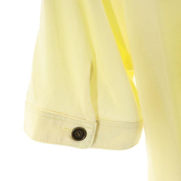 BURBERRY バーバリー 日本製 三陽商会 ロゴ刺繍 半袖 ポロシャツ 2 イエロー レディース