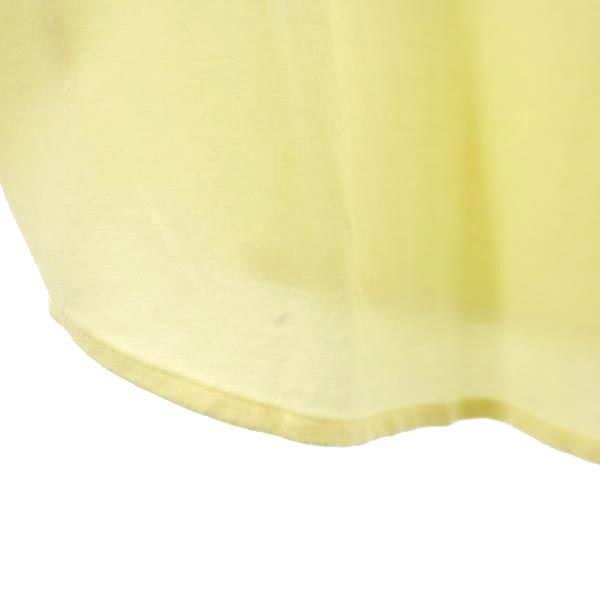 BURBERRY バーバリー 日本製 三陽商会 ロゴ刺繍 半袖 ポロシャツ 2 イエロー レディース