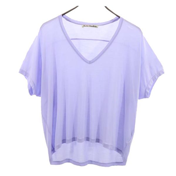 ACNE STUDIOS アクネストゥディオズ 半袖 Vネック Tシャツ XS パープル系 ドルマンスリーブ レディース