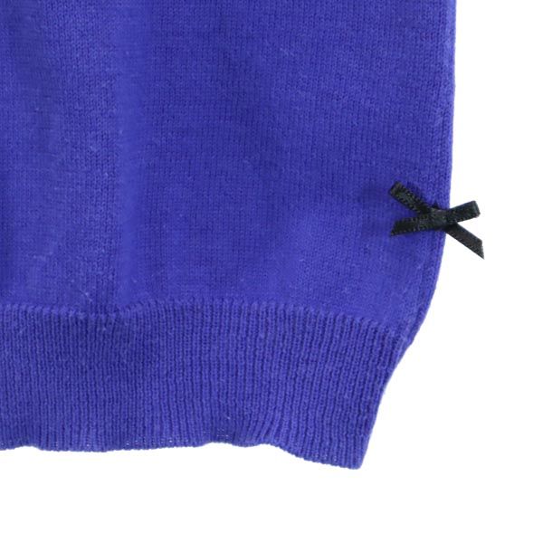 Paul Smith BLACK ポールスミスブラック 半袖 ニット カーディガン M ブルー系 レディース