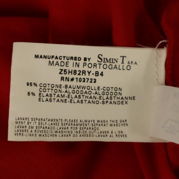 ARMANI JEANS アルマーニジーンズ ロゴプリント 半袖 Tシャツ USA4 レッド系 レディース