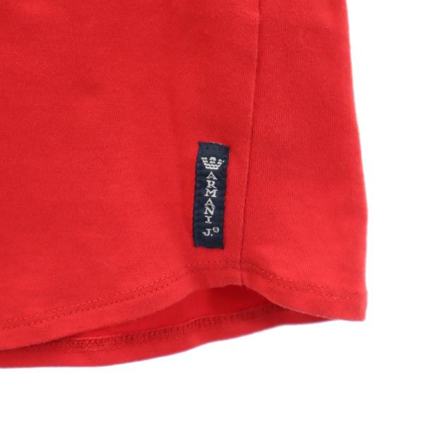 ARMANI JEANS アルマーニジーンズ ロゴプリント 半袖 Tシャツ USA4 レッド系 レディース