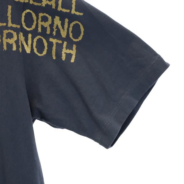 E.Z BY ZEGNA イージーバイゼニア 三陽商会 プリント 半袖 Vネック Tシャツ L グレー系 メンズ