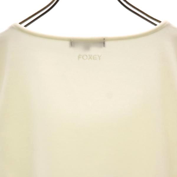 FOXEY NEW YORK フォクシーニューヨーク 日本製 半袖 Tシャツ 40 オフホワイト系 レディース