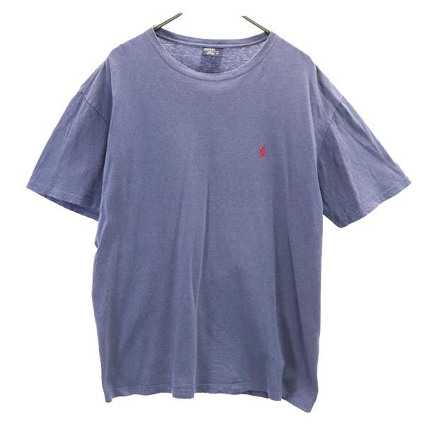 Polo by Ralph Lauren ポロバイラルフローレン ロゴ刺繍 半袖 Tシャツ L ネイビー系 メンズ