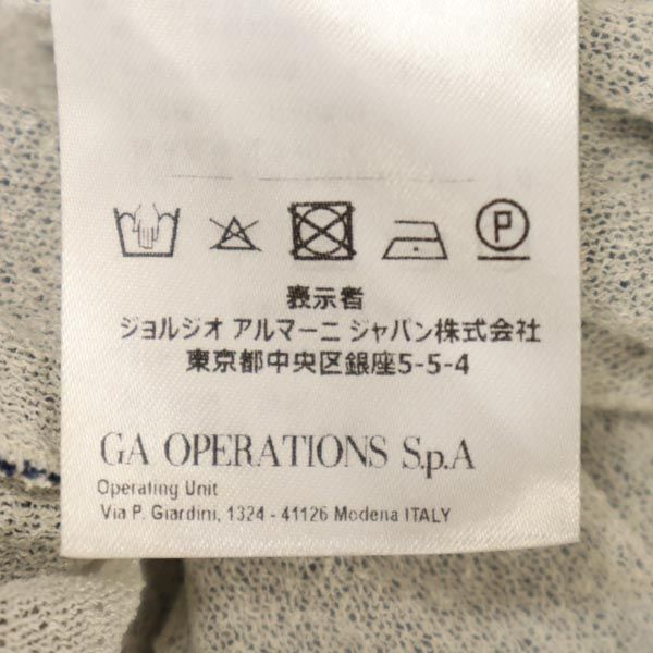 GIORGIO ARMANI ジョルジオアルマーニ イタリア製 シルクブレンド 総柄 タンクトップ 38 ネイビー系 レディース