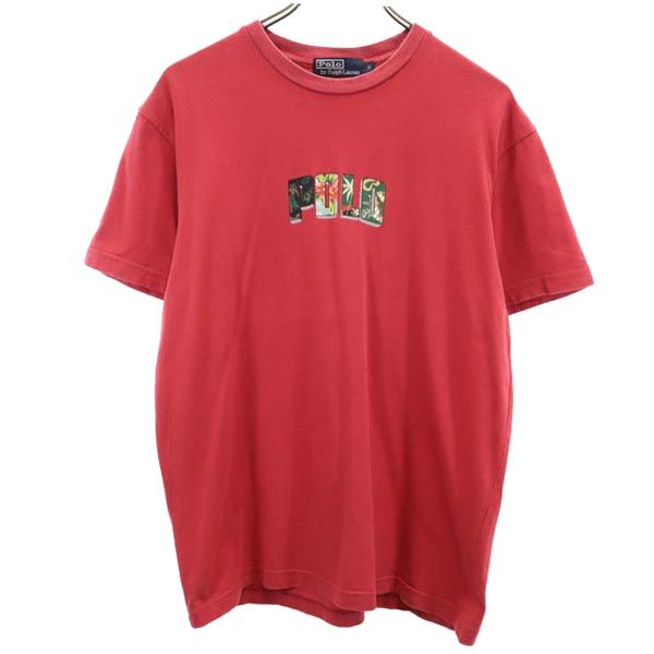 Polo by Ralph Lauren ポロバイラルフローレン ロゴプリント 半袖 Tシャツ S 赤系 メンズ