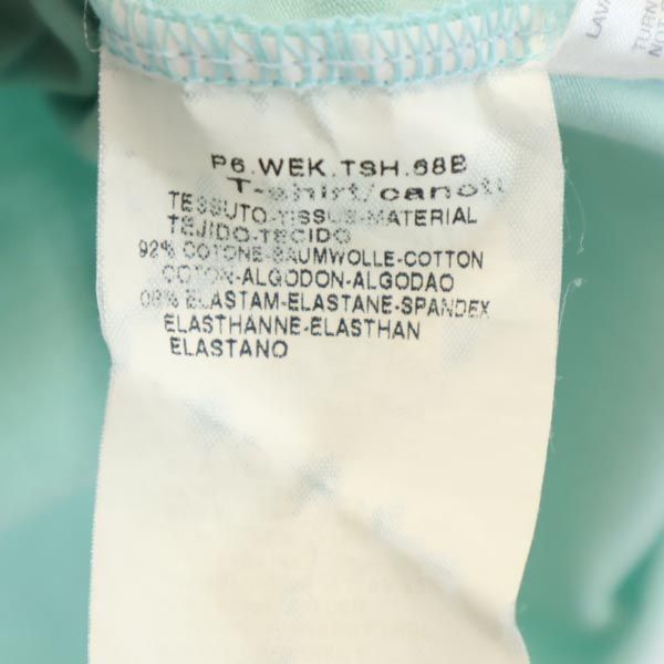 MAX MARA マックスマーラ プリント 半袖 Tシャツ L 水色系 ラインストーン レディース