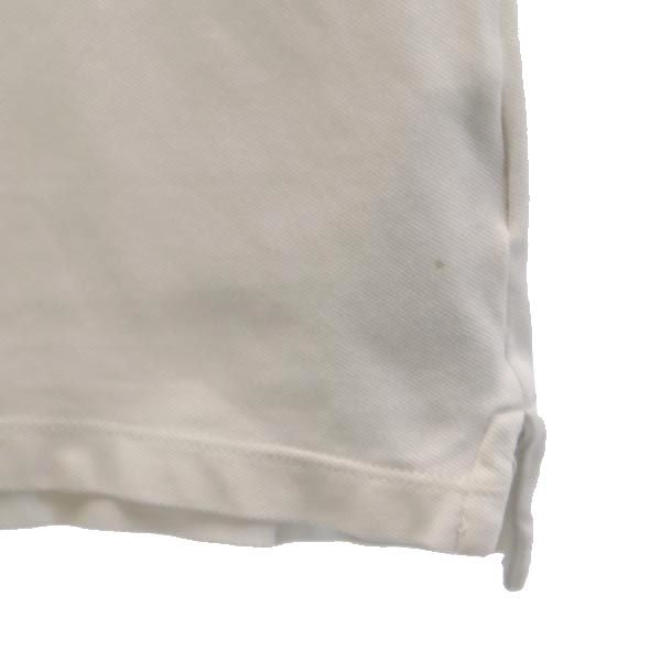 ARMANI JEANS アルマーニジーンズ ロゴ刺繍 半袖 ポロシャツ M 白 鹿の子 メンズ