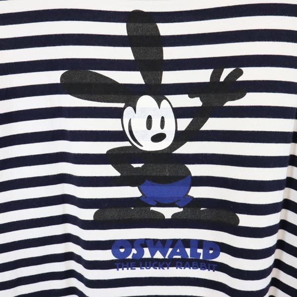 PEARLY GATES パーリーゲイツ 日本製 ボーダー柄 半袖 Tシャツ 0 ホワイト×ネイビー クルーネック オズワイド OSWALD レディース