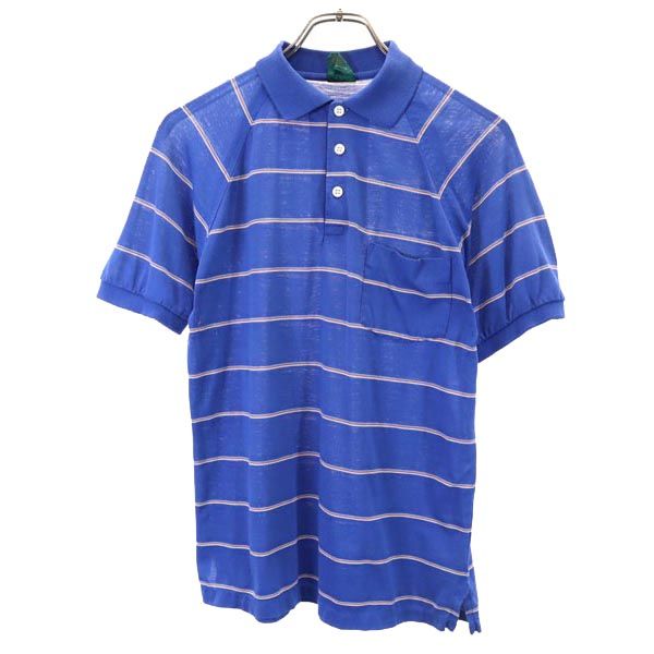 benton botti ボーダー柄 半袖 ポロシャツ M ブルー系 メンズ