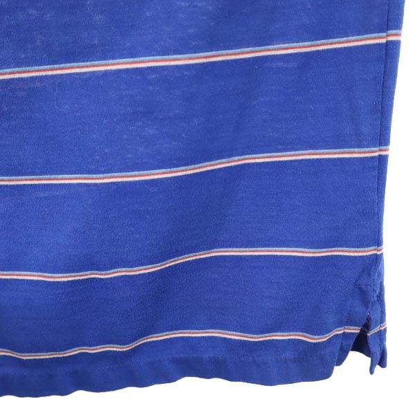 benton botti ボーダー柄 半袖 ポロシャツ M ブルー系 メンズ