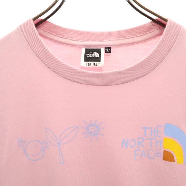 THE NORTH FACE ノースフェイス NTJ32462 ロゴプリント 半袖 Tシャツ L ピンク系 アウトドア キッズ