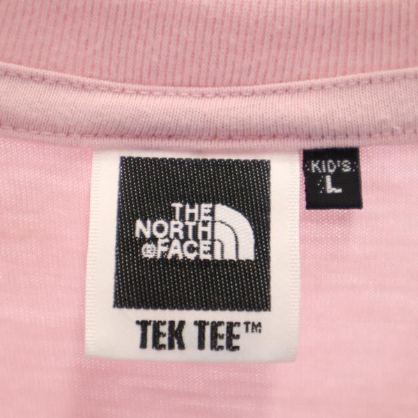 THE NORTH FACE ノースフェイス NTJ32462 ロゴプリント 半袖 Tシャツ L ピンク系 アウトドア キッズ
