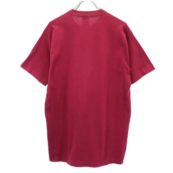 FRUIT OF THE LOOM フルーツオブザルーム 90s オールド ロゴプリント 半袖 Tシャツ L ボルドー メンズ