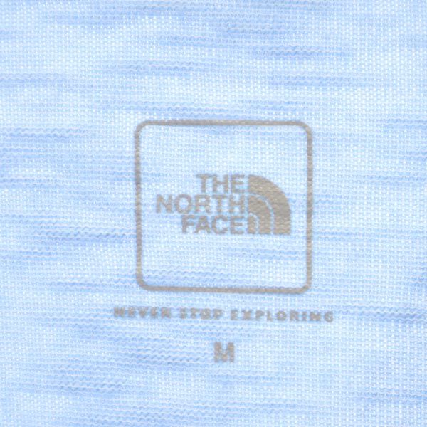 THE NORTH FACE ザノースフェイス NTW11671 ロゴ プリント 半袖 Tシャツ M 青 ショートスリーブ ランニング アウトドア レディース