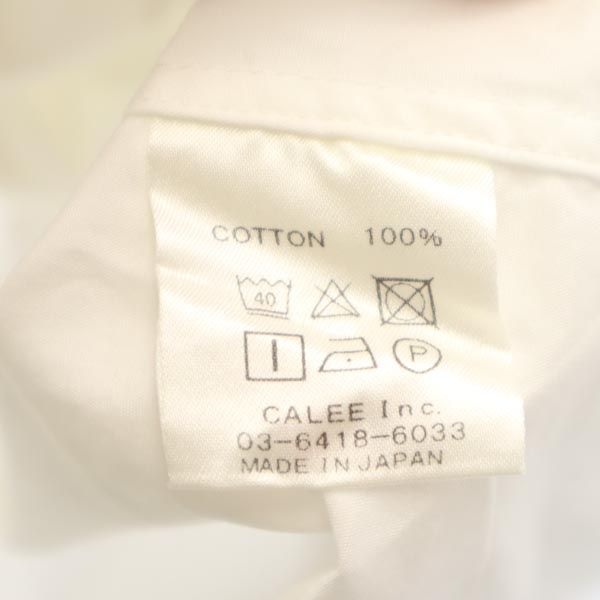 CALEE キャリー 半袖 オープンカラーシャツ M 白 メンズ