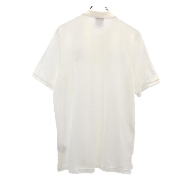 NIKE ナイキ ロゴ刺繍 トレーニング 半袖 ポロシャツ M ホワイト系 鹿の子 メンズ