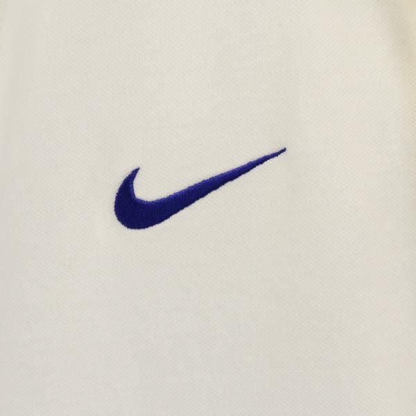 NIKE ナイキ ロゴ刺繍 トレーニング 半袖 ポロシャツ M ホワイト系 鹿の子 メンズ