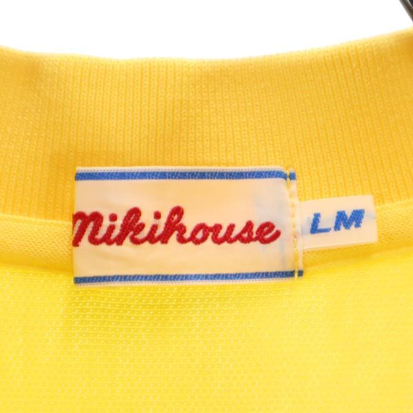 mikihouse ミキハウス 日本製 バックロゴ刺繍 半袖 ポロシャツ LM イエロー系 レディース