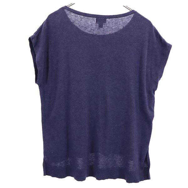 patagonia パタゴニア コットンブレンド 半袖 ニット S 紺 フレンチスリーブ セーター アウトドア レディース