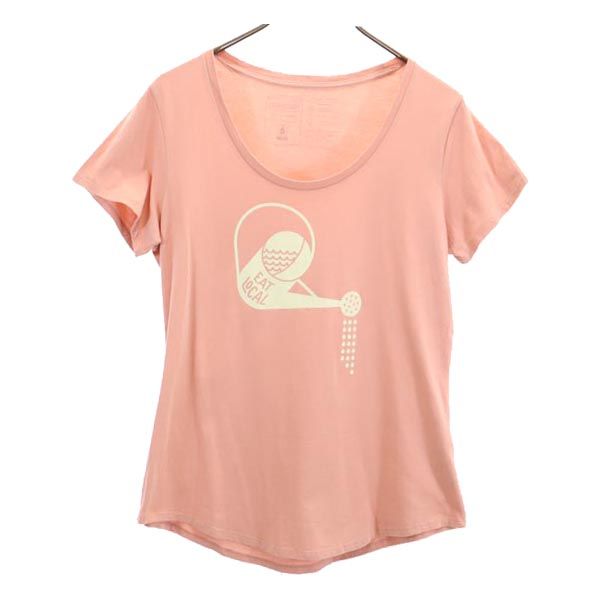 patagonia パタゴニア プリント 半袖 Tシャツ M ピンク系 アウトドア レディース