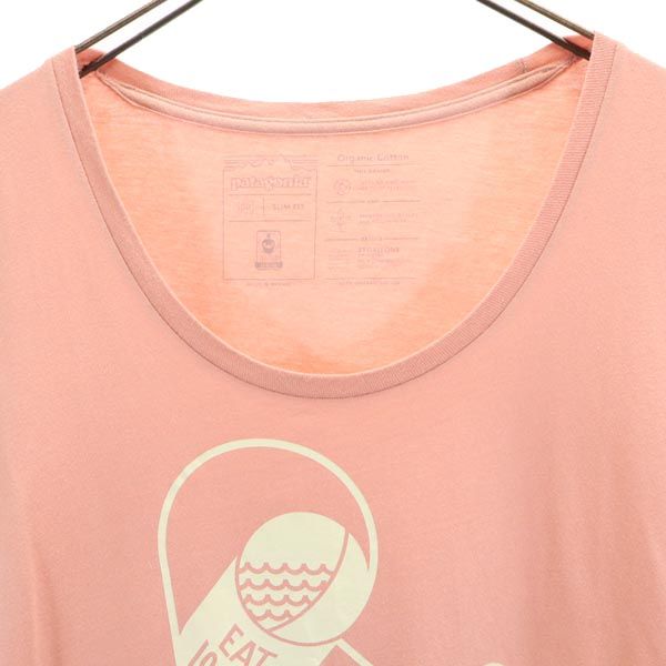 patagonia パタゴニア プリント 半袖 Tシャツ M ピンク系 アウトドア レディース