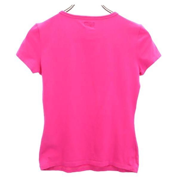 ARMANI JEANS アルマーニジーンズ イタリア製 ロゴプリント 半袖 Tシャツ 36 ピンク レディース