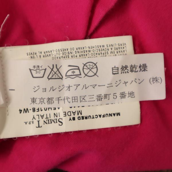 ARMANI JEANS アルマーニジーンズ イタリア製 ロゴプリント 半袖 Tシャツ 36 ピンク レディース
