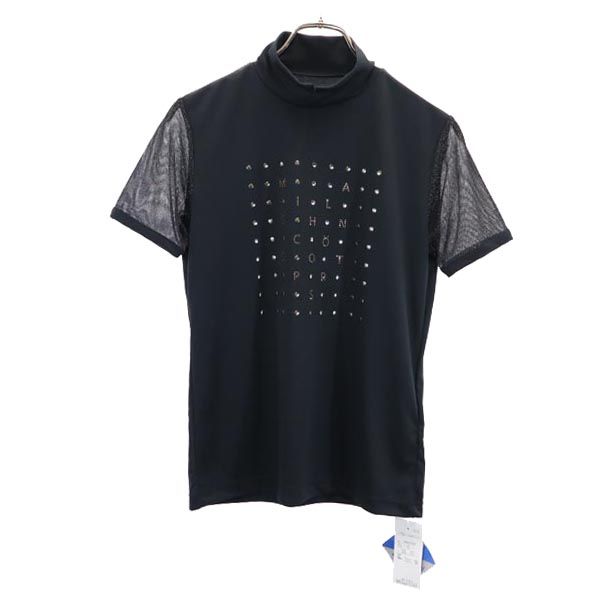 未使用 mila schon ミラショーン 日本製 半袖 カットソー 40 黒 レディース