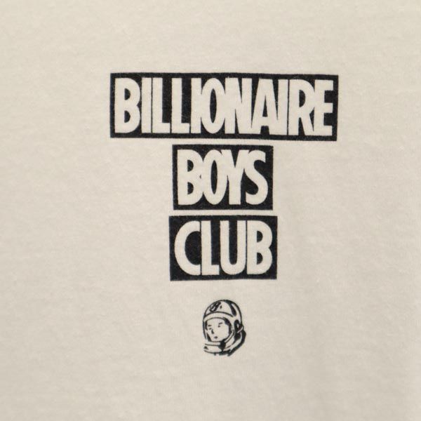 Billionaire Boys Club ビリオネアボーイズクラブ ハイチ製 バック ロゴ プリント 半袖 Tシャツ M 白系 メンズ