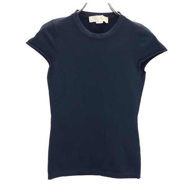 STELLA McCARTNEY ステラマッカトニー イタリア製 半袖 ニット 36 紺 フレンチスリーブ セーター レディース