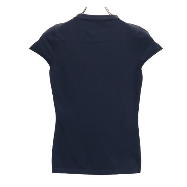 STELLA McCARTNEY ステラマッカトニー イタリア製 半袖 ニット 36 紺 フレンチスリーブ セーター レディース