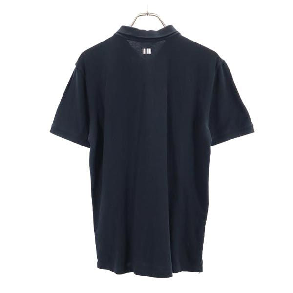 BURBERRY BLACK LABEL バーバリーブラックレーベル 三陽商会 ワンポイント刺繍 半袖 ポロシャツ 2 黒 メンズ