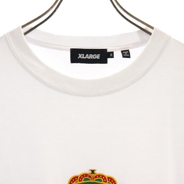 XLARGE エクストララージ 刺繍入り 長袖 Tシャツ M 白 ロンT メンズ