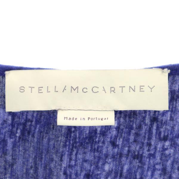 ステラマッカートニー 総柄 ノースリーブ カットソー 36 ネイビー系 Stella McCartney レディース