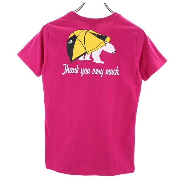 THE NORTH FACE ノースフェイス NTW3473X ロゴ 半袖 Tシャツ M ピンク系 アウトドア レディース